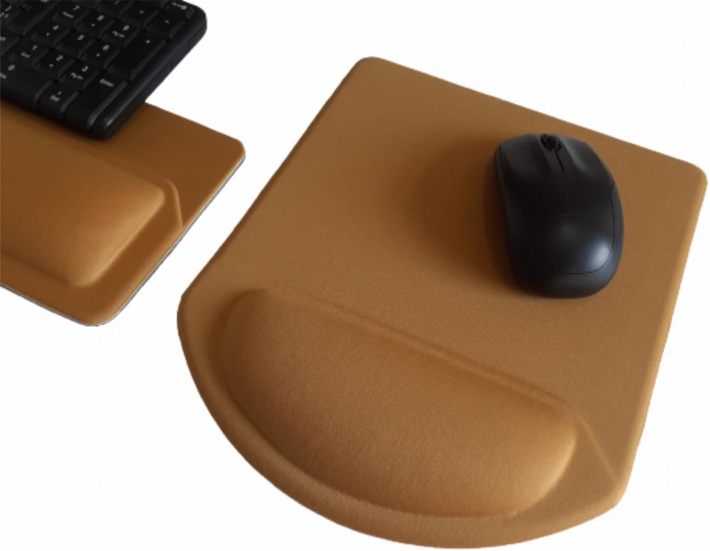 Mousepad Mouse Pad com Apoio Ergonômico sem Impressão com Tecido Amarelo Ouro  - 5